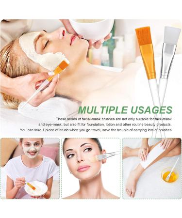 6 Pieces Facial Mask Brushes Soft Face Mask Brush Applicator Makeup Brushes Facial Application Brush Cosmetic Tools with Clear Plastic Handle for Skin Care Mask Applicator Tools - Buy Online on GoSupps.com