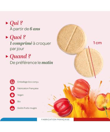 SUPERDIET- ACEROLA 1000 ORGANIC - High concentration of Vitamin C - Reduction of fatigue - Maxi pot of 60 chewable tablets - Buy Online on GoSupps.com