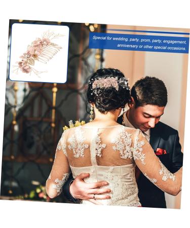 Shop Minkissy Pearl Wedding Hair Comb - Gold Headdress & Flower Girl Accessories | Elegant Sideways Hairpin for Brides & Women - Buy Online on GoSupps.com