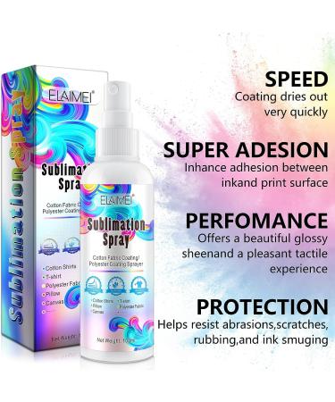 2x100ml Sublimation Spray for Fabric | Polyester/Cotton | Carton, Tote Bags, Pillows, Mugs, Canvas | Quick Dry, High Gloss Finish | Vibrant Colors - 2pcs - Buy Online on GoSupps.com