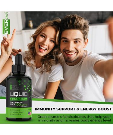 Organic Chlorophyll Liquid Drops | Energy Boost & Immune Support | Internal Deodorant & Antioxidant | Made in USA | 2fl Oz - Buy Online on GoSupps.com