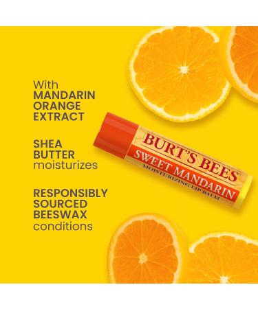 Burt's Bees Lip Balm Set - Beeswax, Cucumber Mint, Watermelon & Sweet Mandarin - 4x4.25g, 4 Count - Buy Online on GoSupps.com