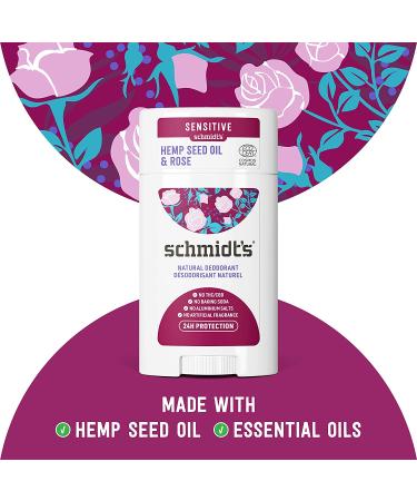 Schmidt's Rose + Black Pepper Deodorant 2.65 oz - Aluminum Free Odor Protection - Buy Online on GoSupps.com
