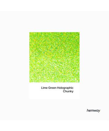 Hemway Eco-Friendly Biodegradable Glitter 100g - Vegan Sparkle for Face Eyes Body & Hair - Lime Green Holographic - Safe & Cosmetic Grade - Buy Online on GoSupps.com