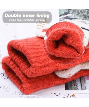 Jupsk Toddler Mittens Winter Warm Knitted Gloves - 3 Pairs for Kids 1-4 Years Old - Buy Online on GoSupps.com