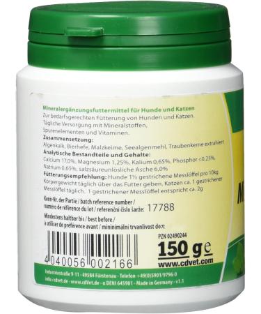 CDVet Micromineral for Dogs & Cats 150g - Essential Minerals Trace Elements & Vitamins for Pet Health - Buy Online on GoSupps.com