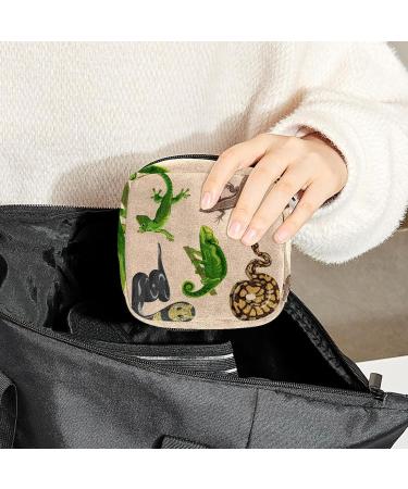 GIAPB Period Bag - Sanitary Napkin Storage & Travel Makeup Pouch - Animal Snake Color 1018 - Buy Online on GoSupps.com