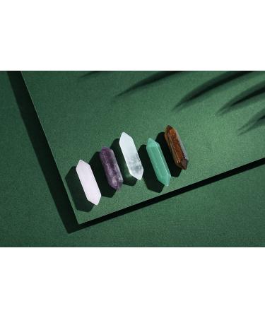 10PCS Healing Crystals Stones Set - Natural Amethyst, Rose Quartz, Clear Quartz, Tiger Eye - Reiki Gemstones Bulk for Energy Balancing and Chakra Meditation - Buy Online on GoSupps.com