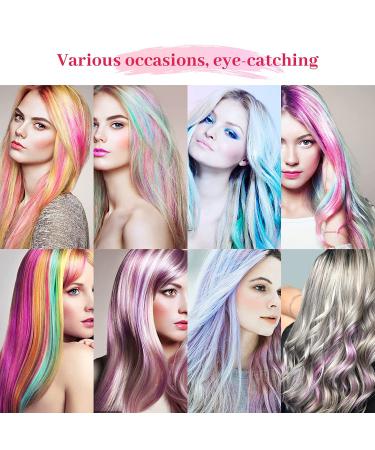 12 Pcs Hot Pink Party Highlights Clip in Hair Extensions - 22 inch Synthetic Hairpieces for Women, Kids, Girls - Buy Online on GoSupps.com