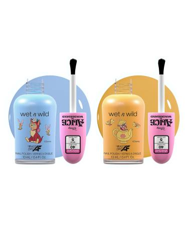 Wet n Wild Alice in Wonderland 'In a World of My Own' 2-Piece Nail Polish Set with a Fast-Dry Long-Lasting Formula Shiny Finish Up to 5 Days Wear