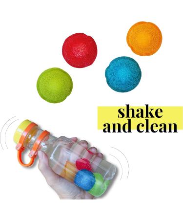 Reusable Water Bottle Cleaning Balls - Travel-Friendly Bottle Brush Cleaner for Babies - Buy Online on GoSupps.com