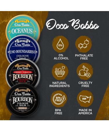 Occo Bobbo Solid Cologne for Men Samples Set - Men's Cologne Gift Set - Travel Size Cologne for Men (4) .5 oz tins - Buy Online on GoSupps.com