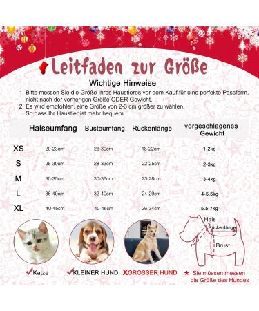 HYLYUN Christmas Dog & Cat Sweater - 2 Piece Knitwear with Snowflakes & Reindeer Motif | Warm Winter Costume for Small Dogs & Cats - Buy Online on GoSupps.com