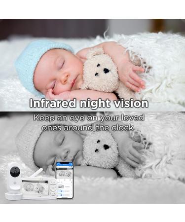Motorola Ease 44 Connect WiFi Baby Monitor with Camera - 4.3 Display - Night Vision Lullabies - Room Temperature Monitoring - White - Buy Online on GoSupps.com