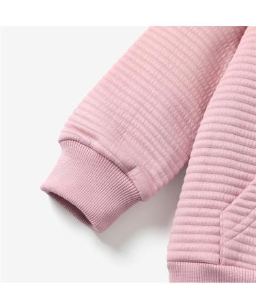 PatPat Toddler Hoodie - Pink Textured Hooded Sweatshirt for 5-6 Year Old Boys and Girls - Buy Online on GoSupps.com