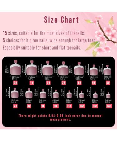 NOVO OVO Soft Gel Toe Nail Tips - Berry Pink French Extensions | 360Pcs False Nails Set with Primer & Base Coat | DIY Full Cover Matte Toenails - 15 Sizes - Buy Online on GoSupps.com