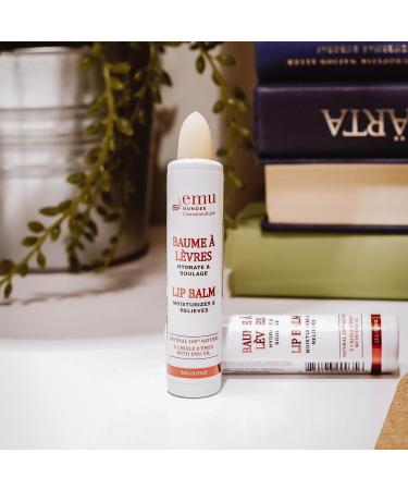 Emu Dundee | Pack of 2 Tubes of Natural Lip Balm with Emu Oil Made in Canada | Est. 1997 | Relieves Hydrates and Soothes Dry Cracked & Chapped Lips | Fragrance Free (3.8g) - Buy Online on GoSupps.com