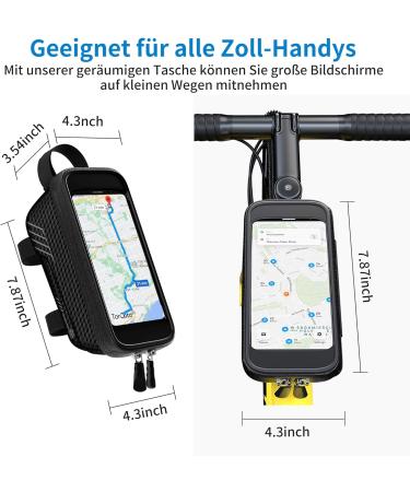Buy Estralia Waterproof Bicycle Handlebar Bag with TPU Touchscreen | Front Frame Pocket for Cell Phones Up to 6.7 Inches | International Shipping Available - Buy Online on GoSupps.com