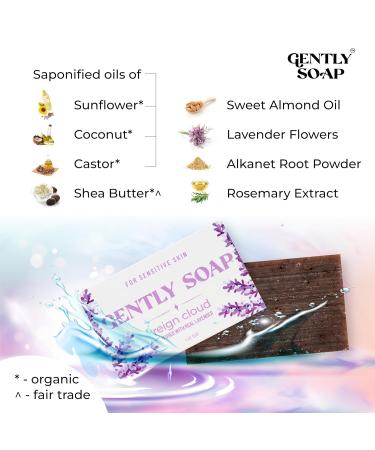 Sensitive Skin Bar Soap | Gentle Vegan Soap for Dry Itchy Skin | Handcrafted in USA | Essential Oil Free | As Seen on Shark Tank - Reign Cloud (Lavender - Buy Online on GoSupps.com