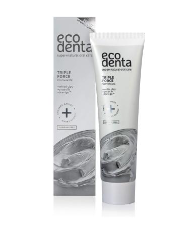 ECODENTA Triple Effect Toothpaste 100 ml Without fluoride with white clay propolis and Teavigo