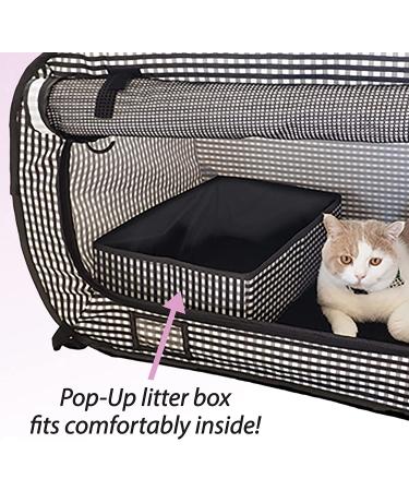 Necoichi Portable Stress-Free Cage Carrier and Litter Box - Indoor/Outdoor Travel - No.1 Seller in Japan - Black - Buy Online on GoSupps.com