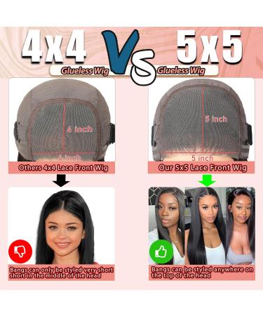 Shop HD Lace Glueless Human Hair Bob Wig | 180% Density | 14 Inch 5x5 Lace Wig | Natural Black Brazilian Hair for Women - Buy Online on GoSupps.com