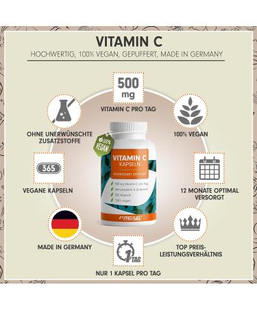High-Dose Vitamin C Capsules - 730 Vegan 500mg Calcium Ascorbate - Lab-Tested Additive-Free Optimal Quality - Buy Online on GoSupps.com