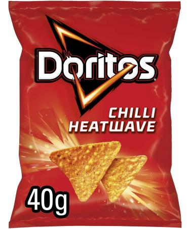 Doritos Chilli Heatwave Vegetarian Tortilla Chips Perfect for Snacking 40g (Case of 32) (Pack of 4) 40 g (Pack of 128) - Buy Online on GoSupps.com