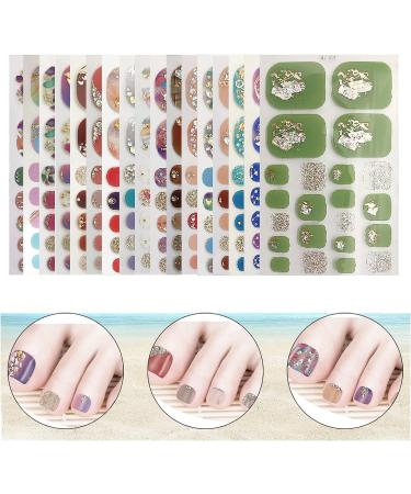 Self-Adhesive Toe Nail Stickers - Summer Star & Moon Designs | DIY Toenail Art with Nail Files - Shop Now! - Buy Online on GoSupps.com