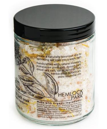 Hemlock Park Natural Essential Oil Bath Soak | Soothing Mineral Sea Salt and Botanicals | Detox & Calm 2 Jar Set - Buy Online on GoSupps.com