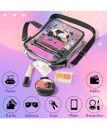 Olivia Transparent Pocket-Rodrigo World Tour Outfit - Black Adjustable Carrier Transparent Bag & Shoulder Wallet | Concert-Inspired Fans Merch - Buy Online on GoSupps.com