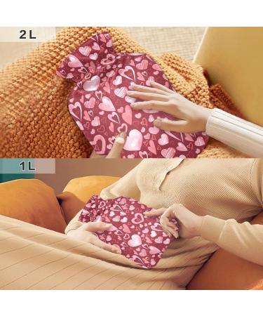 Valentine's Day Hot Water Bottle with Cover | Pain Relief & Warmth for Cramps | 1L Hot Pack for Men & Women - Ships Internationally - Buy Online on GoSupps.com