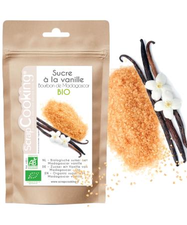 ScrapCooking Organic Vanilla Sugar 50 g - Organic & Natural Madagascar Bourbon Vanilla Sugar - Based on Cane Sugar - Powdered