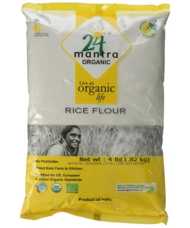 24 Mantra Organic Rice Flour 4 lb, White (Packaging May Vary)