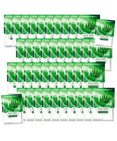 42PCS Aloe Vera Face Mask Hydrating Facial Sheet Mask Kit for All Skin Types Aloe Face Moisturizer Easy to Use & Moisturizing Daily Face Sheet Mask for Women B