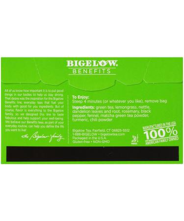 Bigelow Refresh Turmeric Chili Matcha Green Tea - 18 Bags | Boost Wellness - Buy Online on GoSupps.com