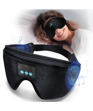 Soothing Sleep Mask Built-in Headphones | Bluetooth Streaming Built-in Mic Hands-Free Phone Calls Onboard Controls Rechargeable Battery Adjustable Fit Washable Ultra-Plush Fabric