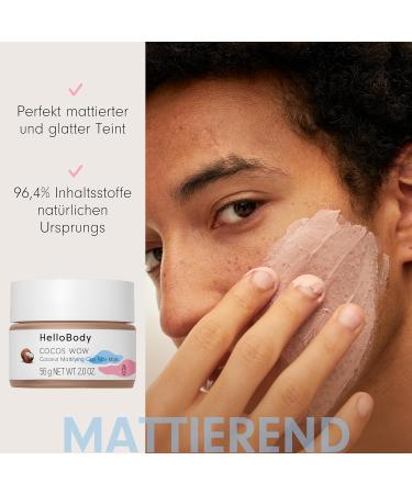Buy Hellobody Cocos Wow Face Mask 50ml | Natural Tonerde Mask with French Pink Clay & Magnolia Extract for Women - Pore Cleaner - Buy Online on GoSupps.com