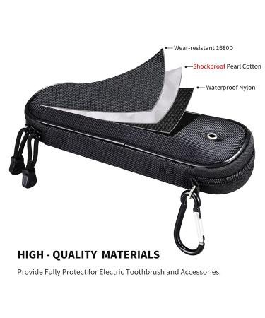 Compact Toothbrush Travel Case for Oral-B Pro 1000/1500 & Philips Sonicare ProtectiveClean 4100/5100/7500 - Electric Toothbrush Holder for Travel - Buy Online on GoSupps.com