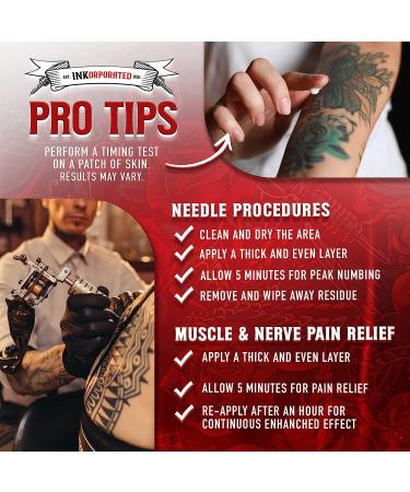 InKorporated Premium Tattoo Numbing Cream - Fast-Acting Lidocaine Cream for Tattoos, Laser Hair Removal & Brazilian Waxing - Vitamin E-Infused Relief in 5-15 Mins - 30ml (1 Oz) - Buy Online on GoSupps.com
