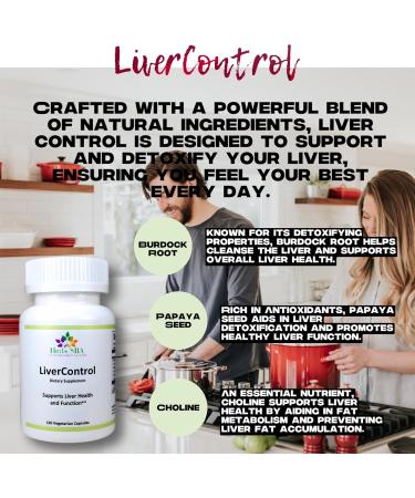 LiverControl - Natural Detox Support with Burdock Root Papaya Seed and Choline for Liver Health 120 Veg Caps Made in USA - Buy Online on GoSupps.com