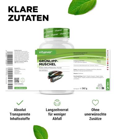 Premium Green Lip Shell 365 Capsules - 600mg High-Dose Green Lipped Mussel Extract from New Zealand - 100% Pure & Additive-Free - Buy Online on GoSupps.com