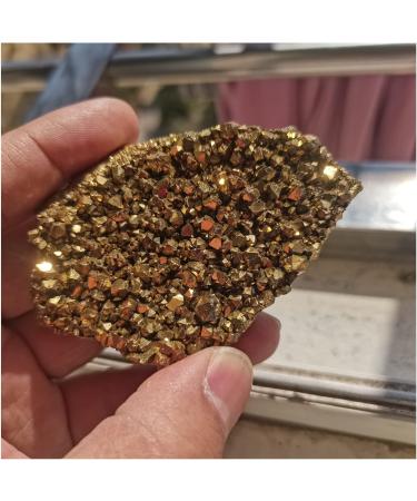 100g Natural Electroplating Gold Crystal Cluster Titanium Geode Cluster DIY Bare Stone Materials Jewelry Making 1pc Decoration 70-100g - Buy Online on GoSupps.com