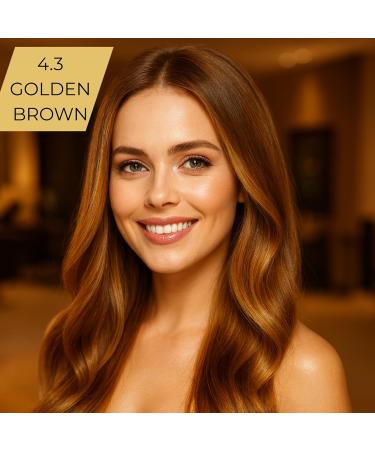 BIONDA Professional Permanent Hair Dye Color Cream 43 Golden Brown 200 ml double pack keratin & moringa care longlasting intense color with shine 100 gray coverage - Buy Online on GoSupps.com