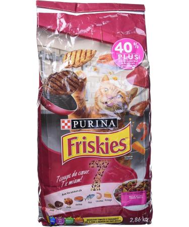 Friskies Chef's Blend Dry Cat Food - 3 kg Bag & 7 Dry Cat Food - 2.86 kg Bag Cat Food + Chicken & Seafood - Buy Online on GoSupps.com