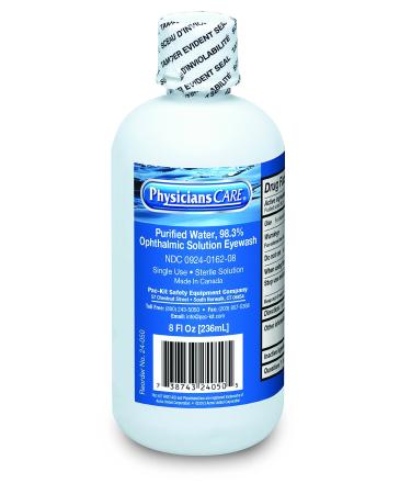 PhysiciansCare by First Aid Only 24-050 Eye Wash Solution, 8 oz Bottle