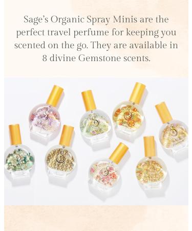 Pearl Organic Mini Perfume Spray by Sage- 1/2 oz Vegan & Cruelty-Free Subtle Scent Vanilla Sandalwood Musk - Buy Online on GoSupps.com