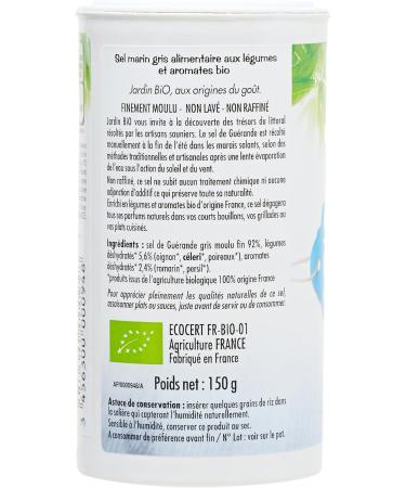 Jardin BiO tic Organic Herbal Healing Salt with Herbs - Salt Spices and Herbs - AB Certified - Box of 3 150 g - Buy Online on GoSupps.com