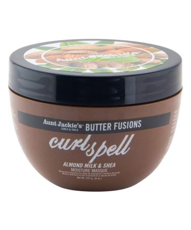 Aunt Jackie's Butter Fusions Curl Spell - Almond Milk & Shea Hair Moisture Conditioning Masque  8oz Curl Spell 8 Ounce (Pack of 1)