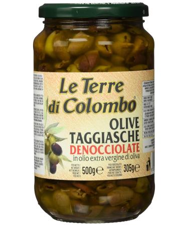 Le Terre di Colombo Pitted Taggiasca olives in extra virgin olive oil (36%) 500g Taggiasca 500g - Buy Online on GoSupps.com